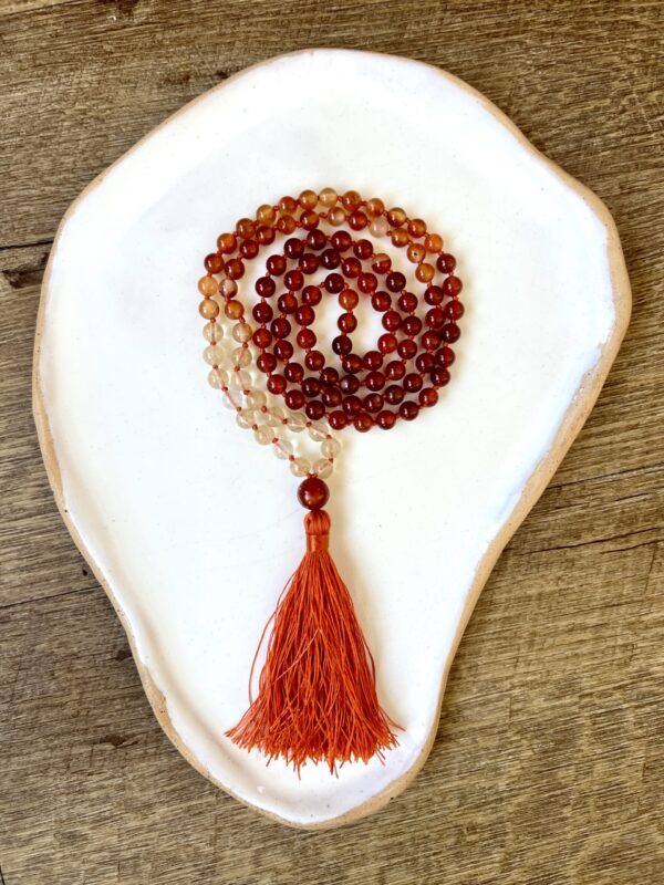 Japa Mala de Cornalina y Ágata Roja