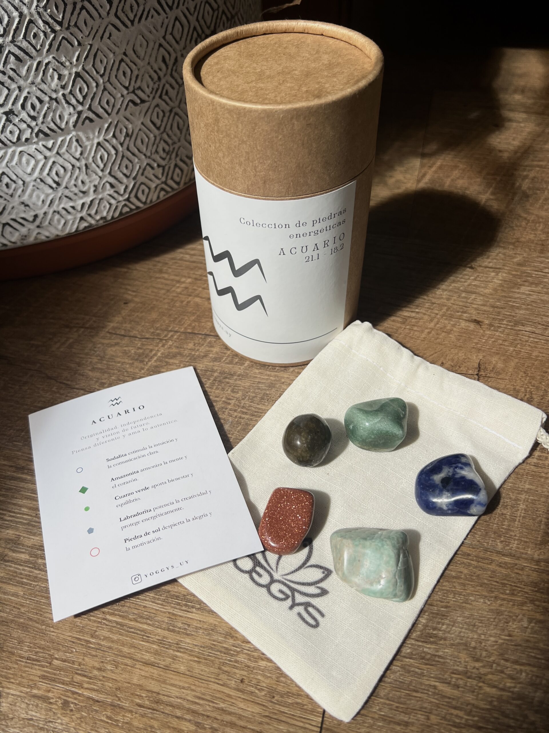 Set de Minerales del Zodiaco - Acuario