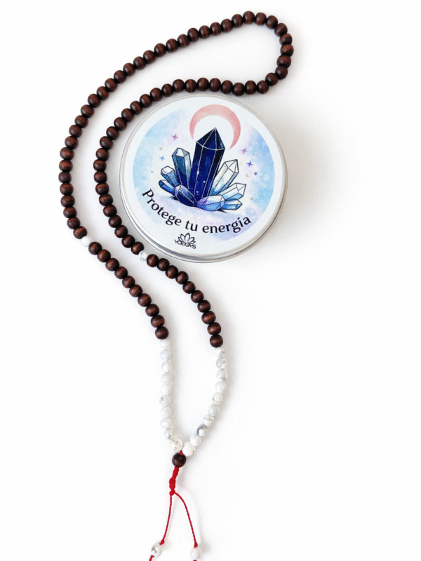Guardián Interior - Collar masculino de madera y howlita